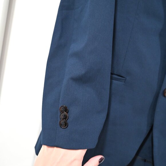 Sene Men's Size Medium 100% Polyester Blue Travel Blazer - Picture 5 of 8